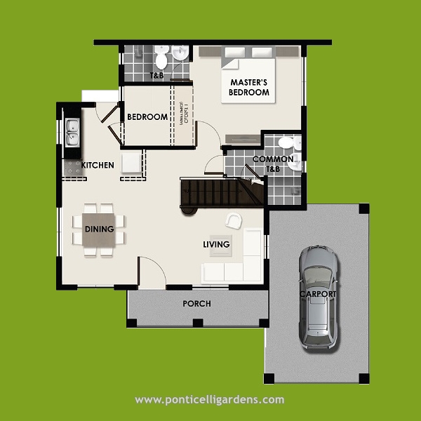 Ponticelli Gardens - Designer 142 Floor Plan (Ground Floor)